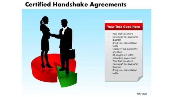 PowerPoint Process Graphic Certified Handshake Ppt Theme