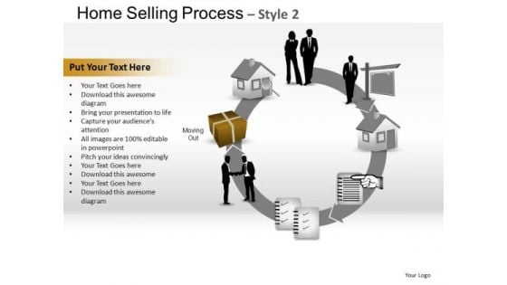 PowerPoint Process Graphic Home Selling Ppt Slide