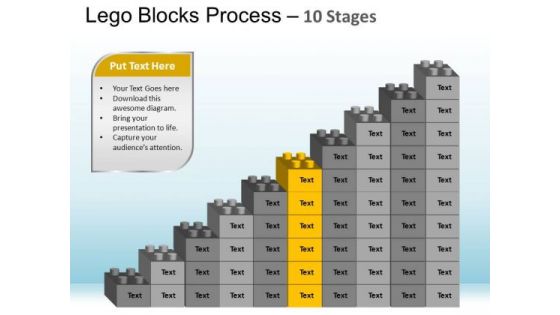 PowerPoint Process Graphic Lego Blocks Ppt Theme