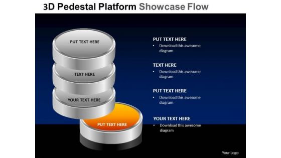 PowerPoint Process Graphic Pedestal Platform Showcase Ppt Layout
