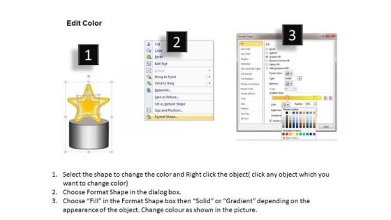 PowerPoint Process Graphic Pedestal Shinning Ppt Slide Designs
