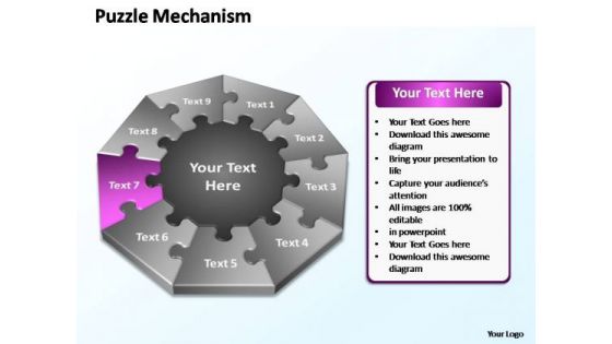 PowerPoint Process Graphic Puzzle Mechanism Ppt Design