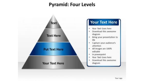 PowerPoint Process Graphic Pyramid Four Ppt Theme
