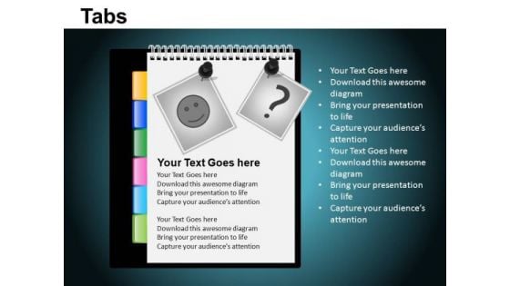 PowerPoint Process Graphic Tabs Ppt Layout