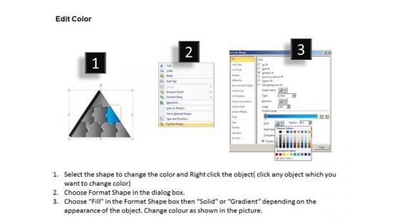 PowerPoint Process Graphic Triangle Puzzle Ppt Template