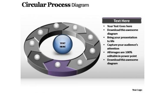 PowerPoint Process Growth Circular Process Ppt Theme