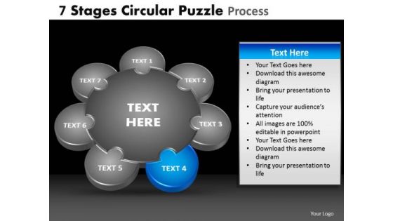 PowerPoint Process Growth Circular Puzzle Ppt Theme