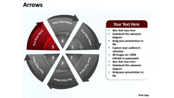 PowerPoint Process Growth Flow Of Circular Ppt Layouts