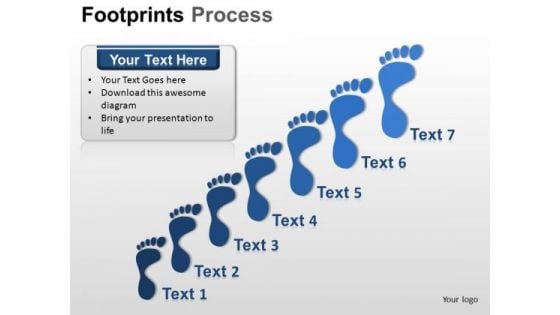 PowerPoint Process Growth Footprints Process Ppt Presentation Designs