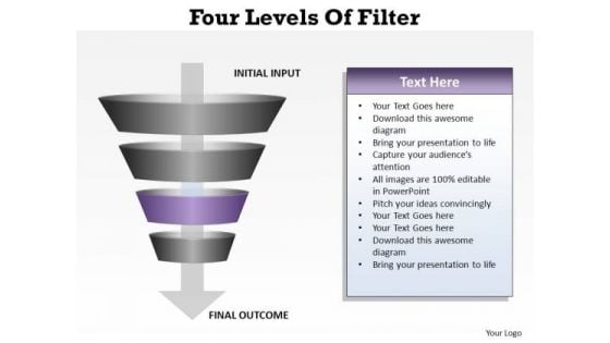 PowerPoint Process Growth Four Levels Ppt Template