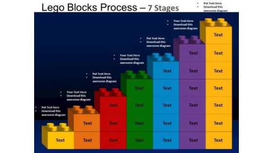 PowerPoint Process Growth Lego Blocks Ppt Backgrounds