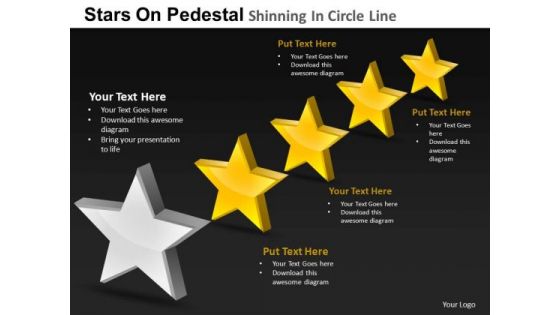 PowerPoint Process Growth Pedestal Shinning Ppt Templates