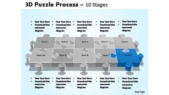 PowerPoint Process Growth Puzzle Process Ppt Template