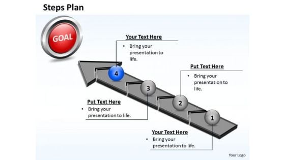 PowerPoint Process Growth Steps Plan 4 Stages Style 4 Ppt Theme