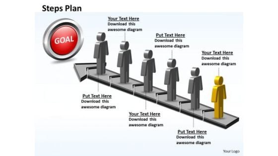 PowerPoint Process Growth Steps Plan 6 Stages Style 5 Ppt Slide