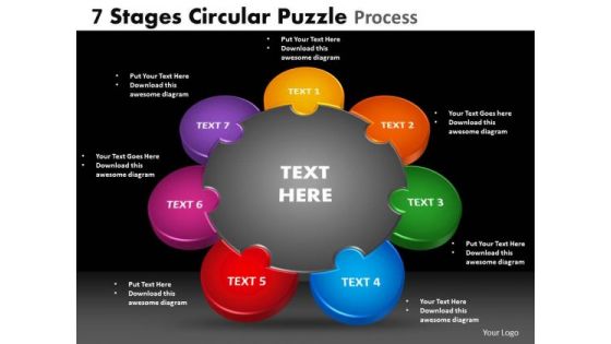 PowerPoint Process Image Circular Puzzle Ppt Layout