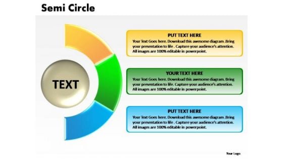 PowerPoint Process Image Semi Circle Chart Ppt Template