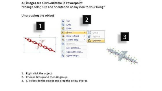 PowerPoint Process Image Weak Broken Chains Ppt Layout