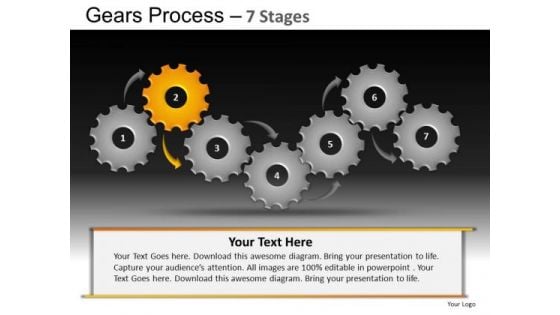 PowerPoint Process Leadership Gears Process Ppt Design Slides