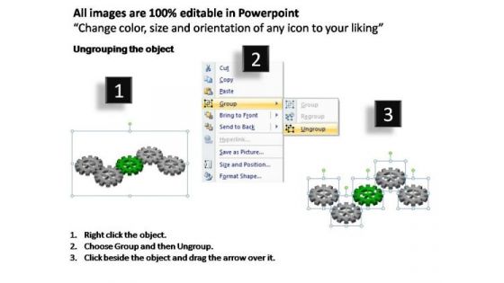 PowerPoint Process Leadership Gears Process Ppt Slide