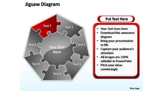 PowerPoint Process Leadership Jigsaw Ppt Slides