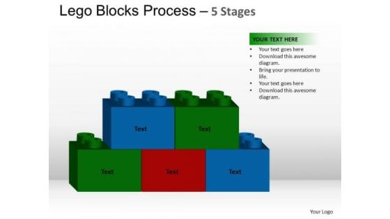 PowerPoint Process Leadership Lego Blocks Ppt Theme