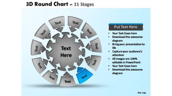 PowerPoint Process Leadership Pie Chart With Arrows Ppt Presentation