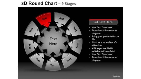 PowerPoint Process Leadership Round Chart Ppt Design