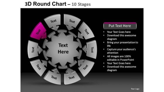 PowerPoint Process Leadership Round Chart Ppt Theme