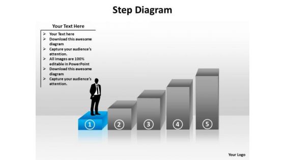 PowerPoint Process Leadership Step Diagram Ppt Themes