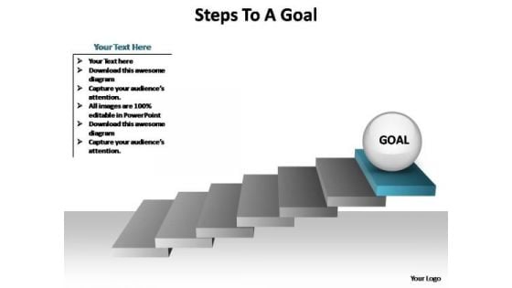 PowerPoint Process Leadership Steps To A Goal Ppt Design