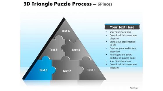 PowerPoint Process Leadership Triangle Puzzle Ppt Designs