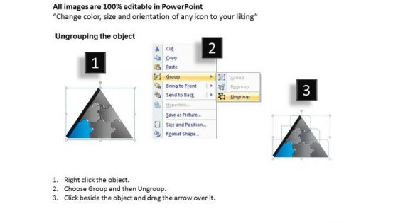 PowerPoint Process Leadership Triangle Puzzle Ppt Designs