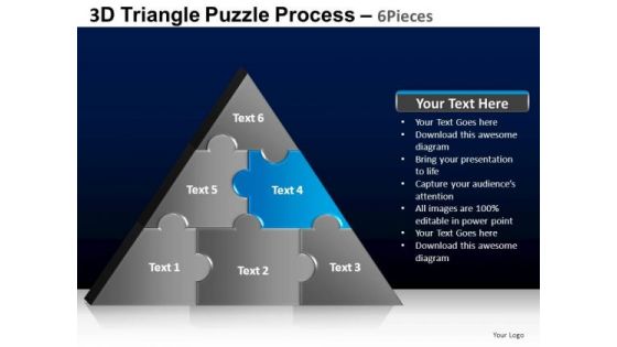 PowerPoint Process Leadership Triangle Puzzle Ppt Layout