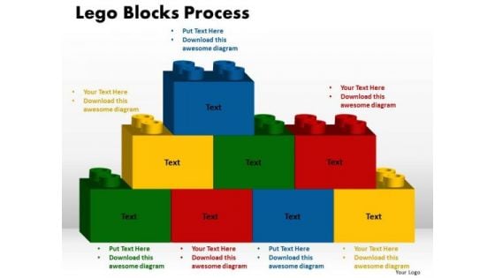 PowerPoint Process Lego Blocks Process Business Ppt Slides