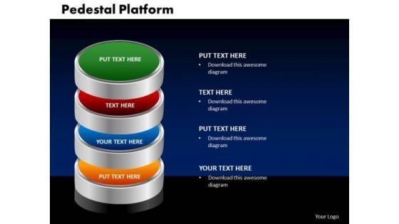 PowerPoint Process Pedestal Platform Image Ppt Presentation Designs