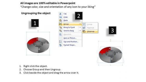 PowerPoint Process Process Jigsaw Pie Chart Ppt Slides