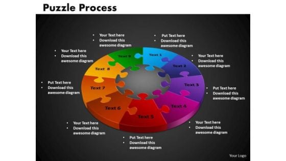 PowerPoint Process Puzzle Process Leadership Ppt Backgrounds