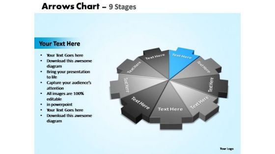 PowerPoint Process Sales Arrows Chart Ppt Themes