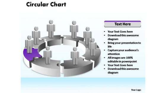 PowerPoint Process Sales Circular Ppt Slides