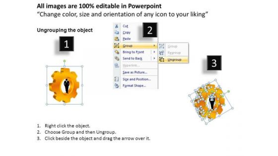PowerPoint Process Sales Gear Wheel Ppt Template