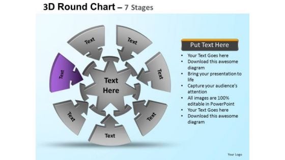 PowerPoint Process Sales Round Process Flow Chart Ppt Themes