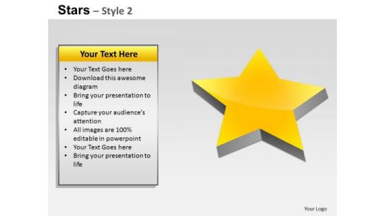 PowerPoint Process Sales Stars Ppt Layout