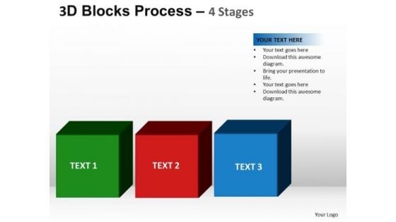 PowerPoint Process Strategy Blocks Process Ppt Slide