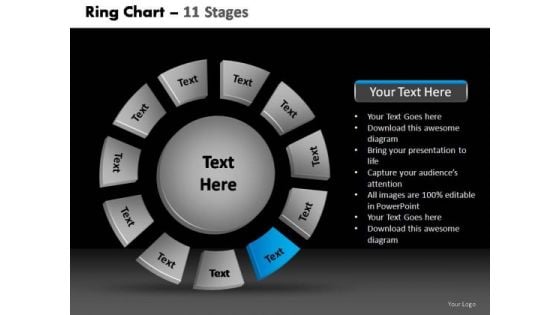 PowerPoint Process Strategy Donut With Core Ppt Slide Designs