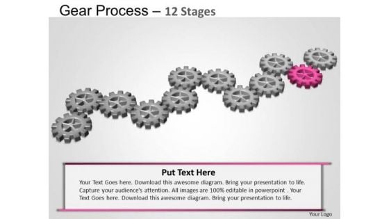 PowerPoint Process Strategy Gears Process Ppt Theme