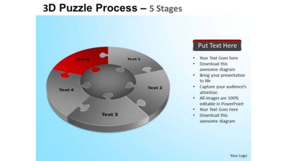 PowerPoint Process Strategy Jigsaw Pie Chart Ppt Design