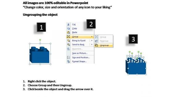 PowerPoint Process Strategy Lego Blocks Ppt Themes
