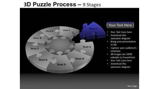 PowerPoint Process Strategy Pie Chart Puzzle Process Ppt Slide Designs