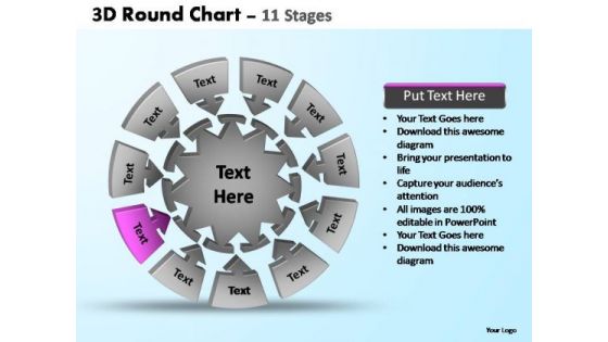 PowerPoint Process Strategy Pie Chart With Arrows Ppt Designs